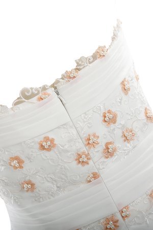 Robe de mariée eclaté intemporel romantique en dentelle avec perle