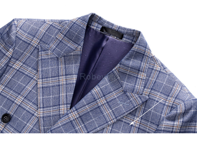 D'affaires blazers 3 pièces costume hommes nouvelle mode grande taille plaid automne