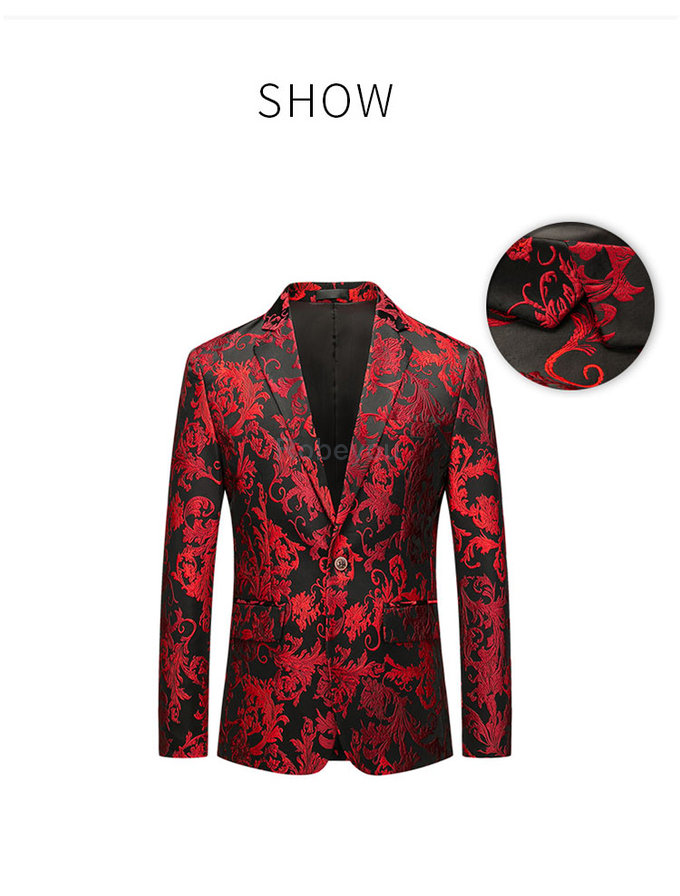 Mariage homme rouge fleur veste affaires événement