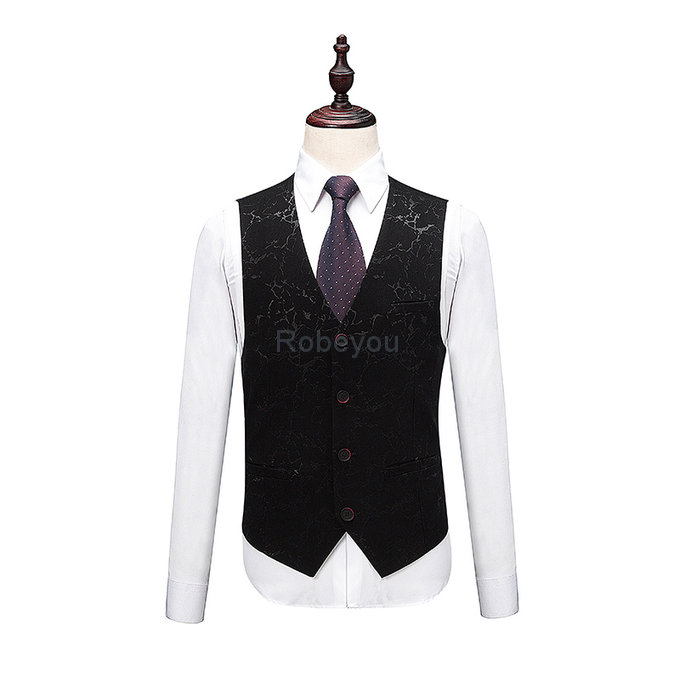 Conceptions gilet slim fit hommes porter imprimé hommes mariage costumes