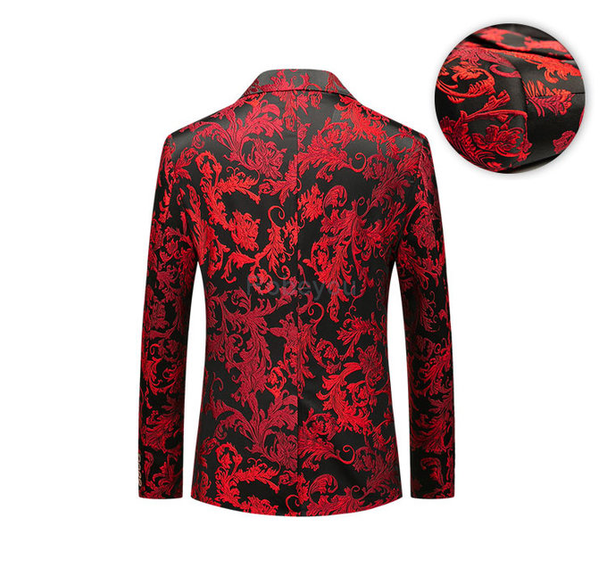 Mariage homme rouge fleur veste affaires événement