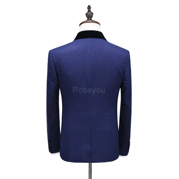 Violet luxe homme tuxedos hommes costumes slim fit d'honneur marié