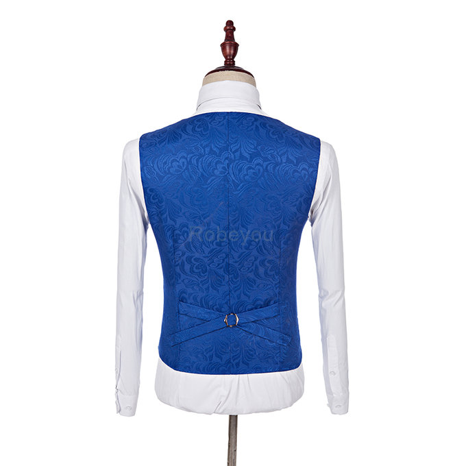 Ensemble gilet affaires formelle s-5xl 3 pièces costumes bleu