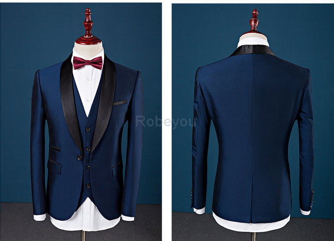 Tuxedos hommes costumes slim fit mariage marié avec pantalon costume hommes