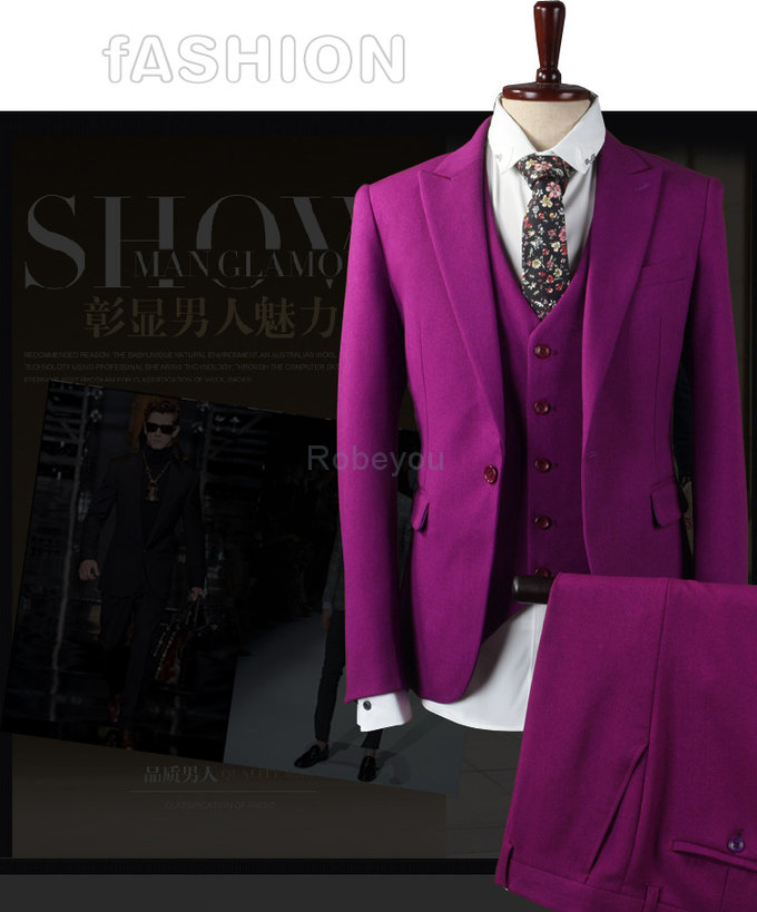 Costume smoking hommes mode mariage trois pièces asiatique taille slim fit