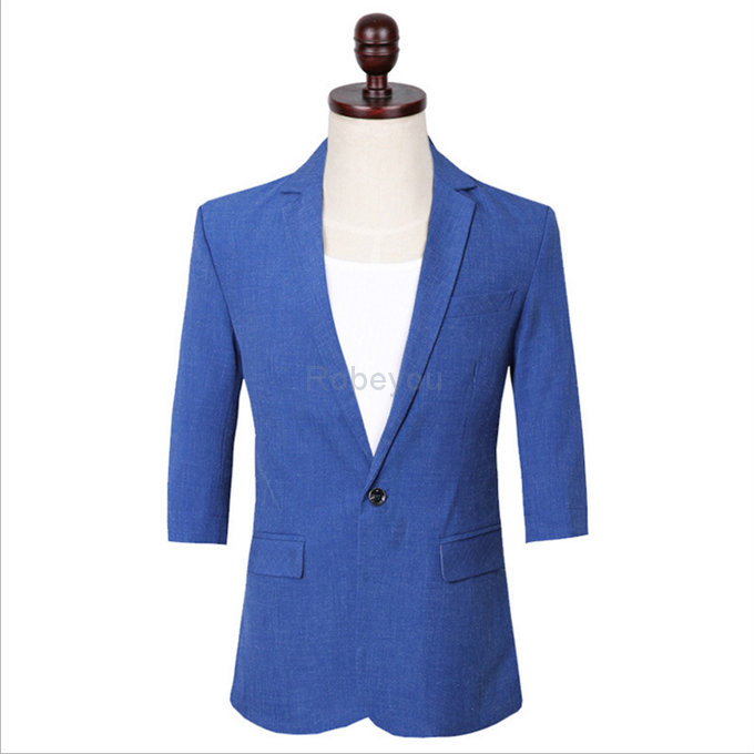 Blazer mâle costumes ensemble 2 pièces costumes bleu safari nouveau design