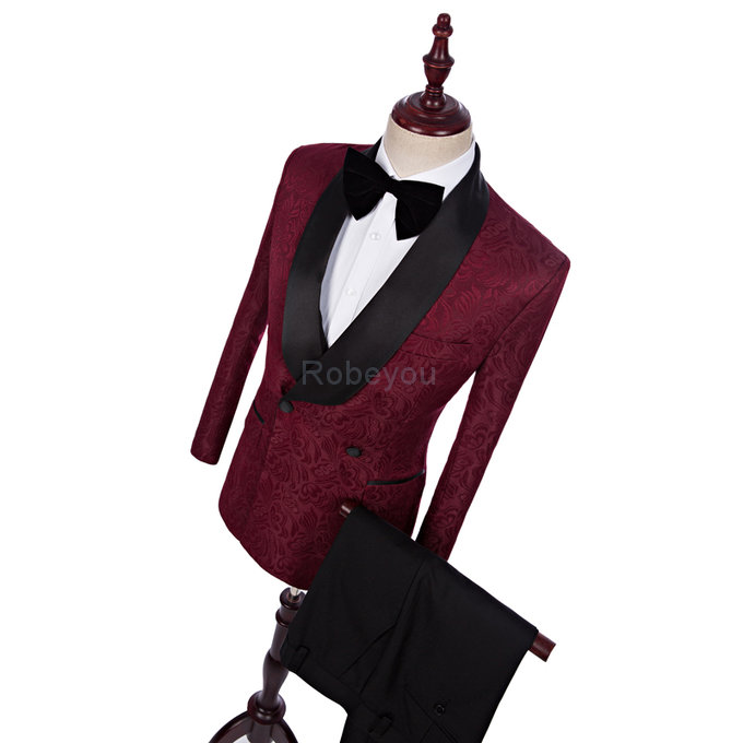 Costumes de mariage tuxedos homme double boutonnage asiatique terno