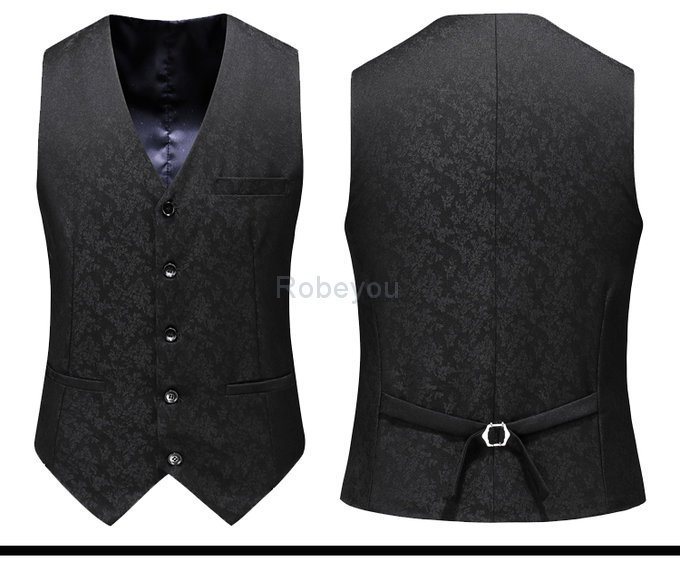 Smart décontracté groomsman asiatique taille hommes costume hommes costumes 3 pièces