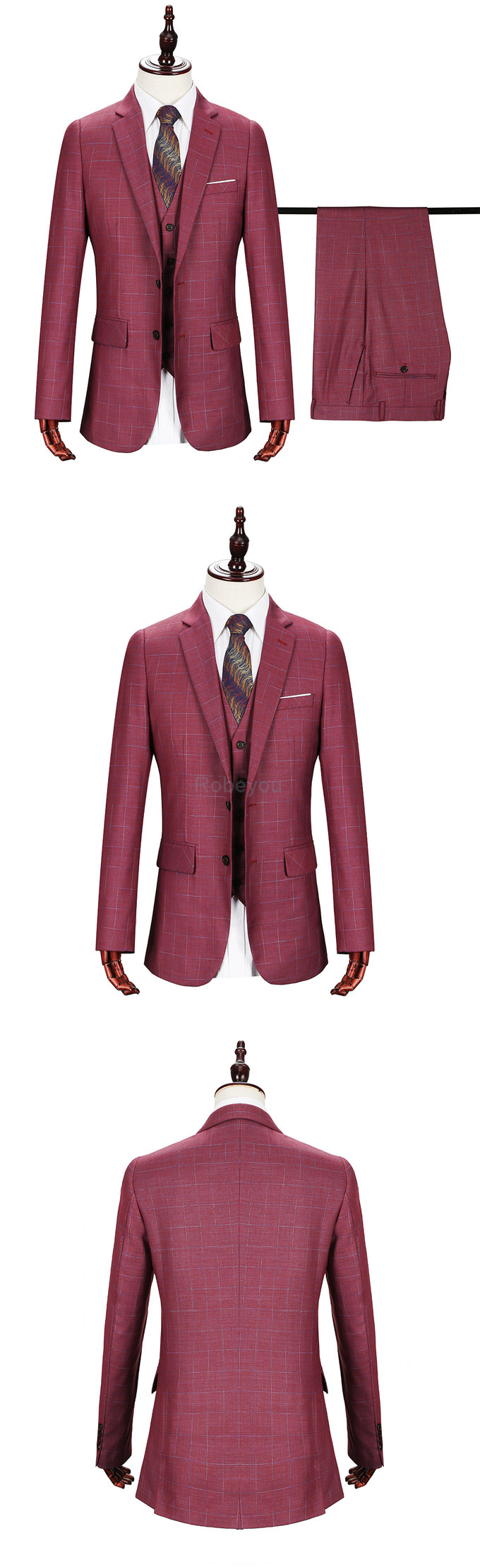 D'honneur hommes costume marque tuxedos masculino rouge