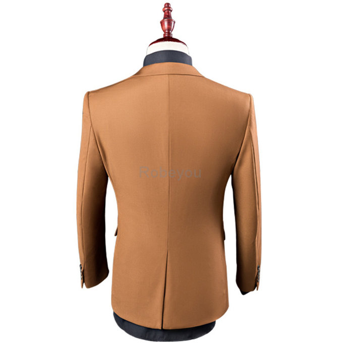 Gilet + pantalon nouveaux hommes loisirs simple couleur boutonnage costumes