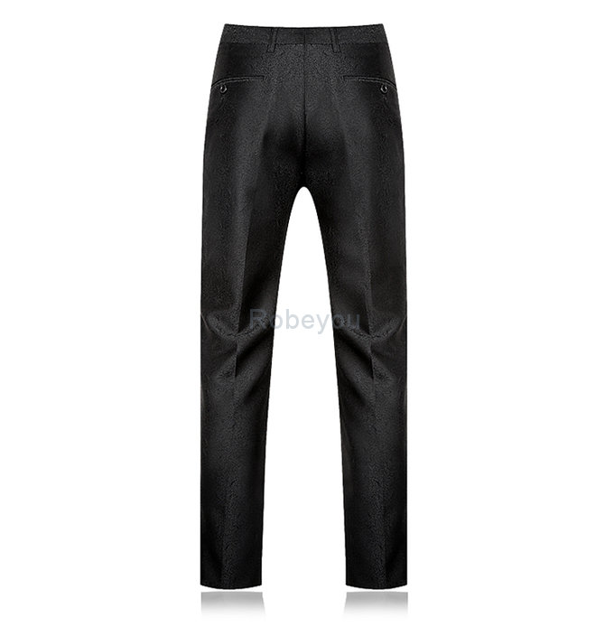 Qriginal hommes costumes nouveauté costume de smoking slim fit noir