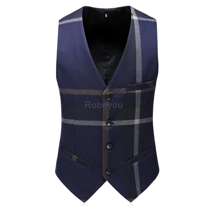 Mariage hommes costumes sur mesure grille slim fit smoking gentleman