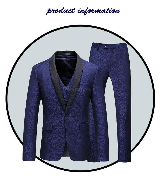 3 pièces de mode hommes conceptions slim fit hommes costume de mariage