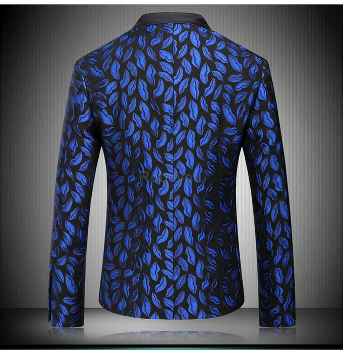 Veste costume hommes bleu nouveauté hommes pochette jolie blazer