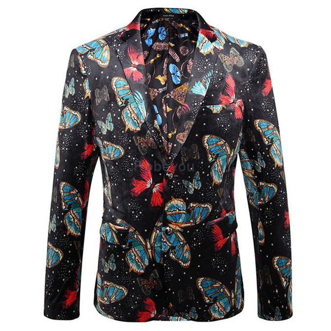 Mode manteau blazers occasionnels floral marque costumes blazers