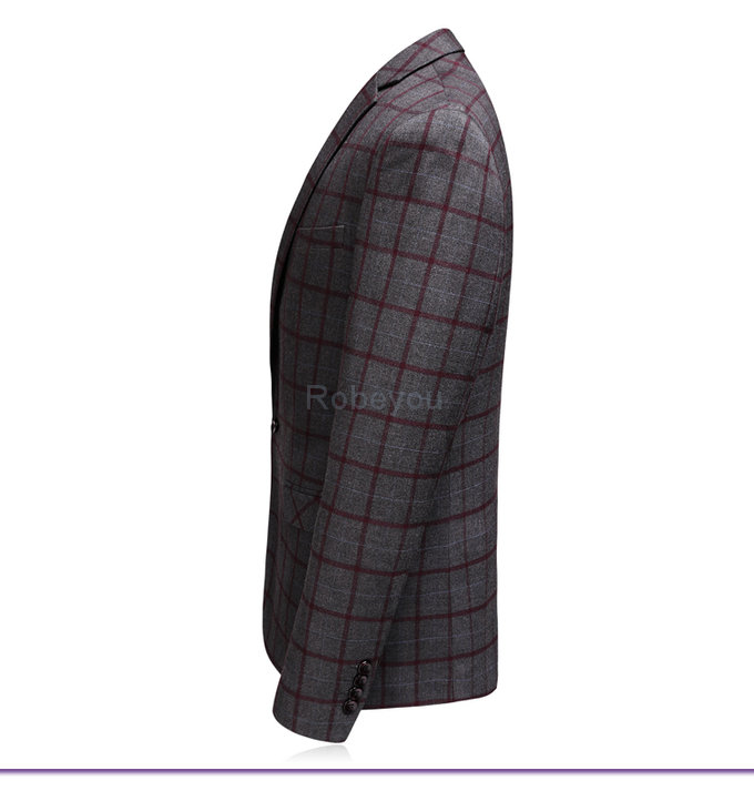 Plaid costume blazer costumes pour hommes veste + pantalon + gilet 3 pièces gentleman