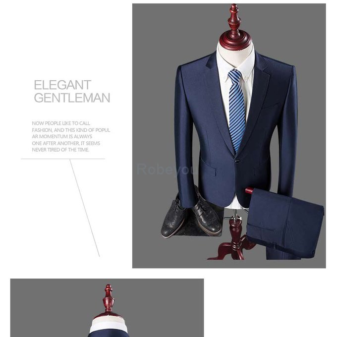 Mode décontracté britannique simple bouton costumes/homme ensembles hommes d'affaires