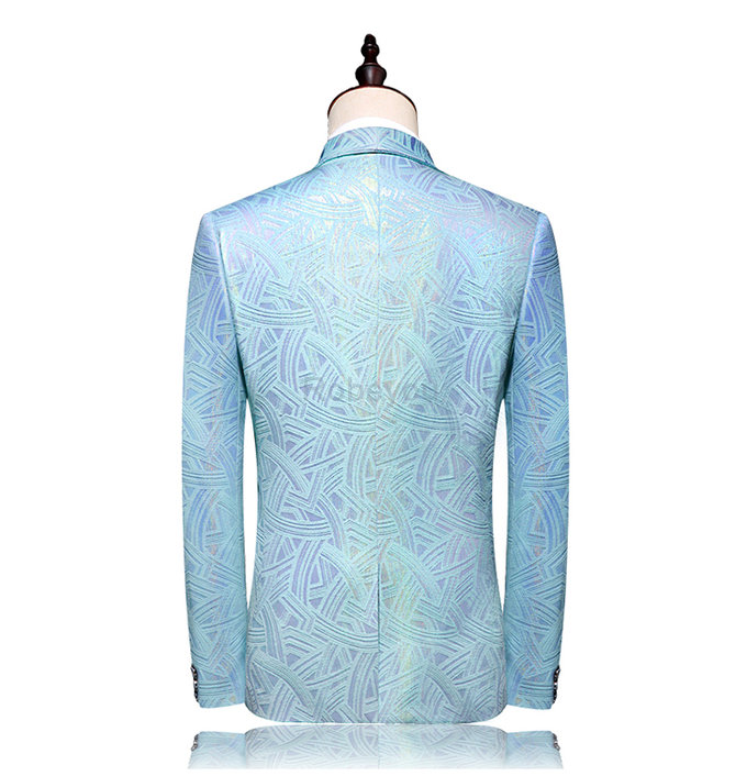 Bleu clair blazer nouveaux arrivants imprimé hommes costumes 5xl costume