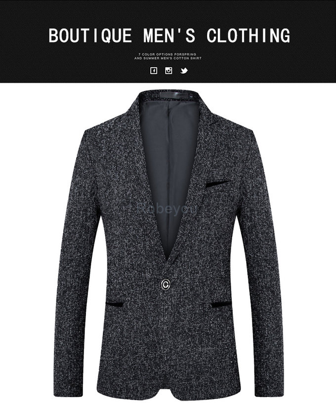 Homme hommes blazer blazer costume décontracté vestes noir