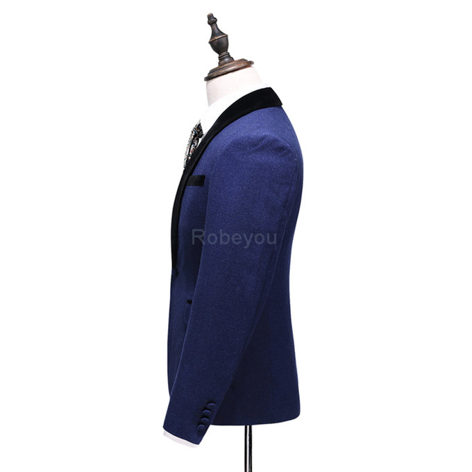 Violet luxe homme tuxedos hommes costumes slim fit d'honneur marié