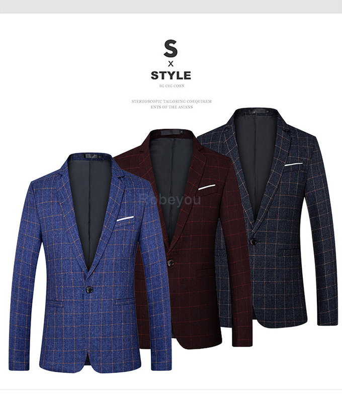 Hommes affaires costumes veste 5xl blazers plaid hommes