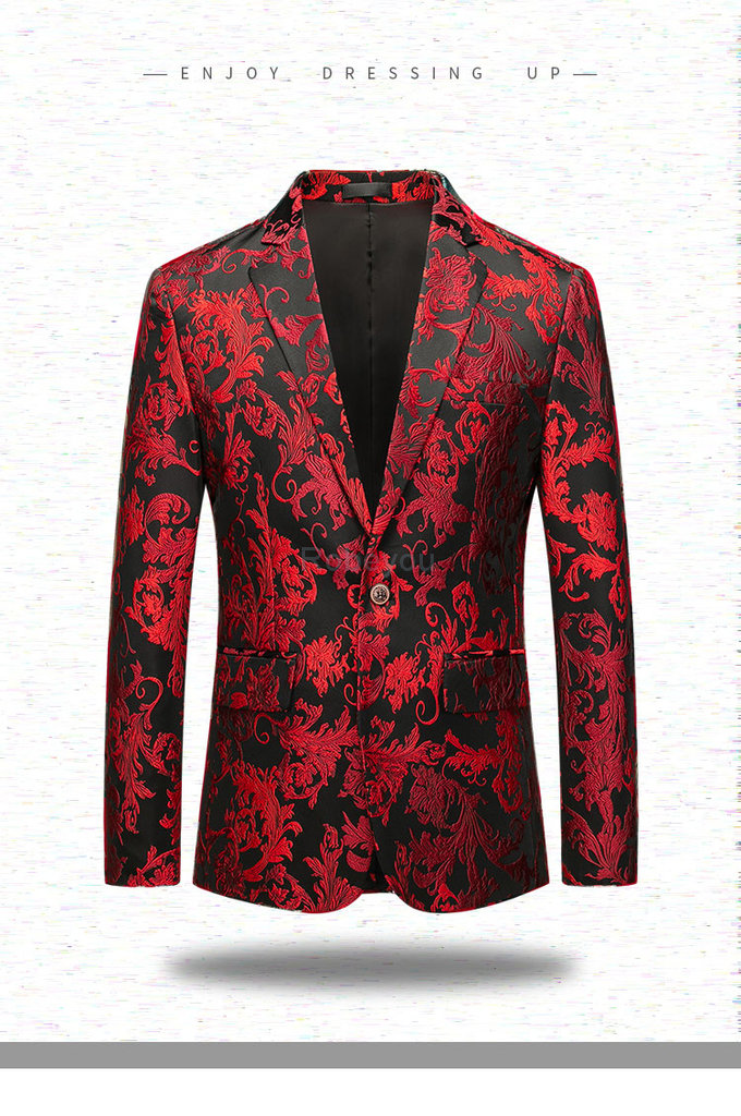 Mariage homme rouge fleur veste affaires événement