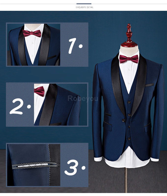 Tuxedos hommes costumes slim fit mariage marié avec pantalon costume hommes