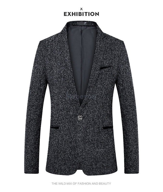 Homme hommes blazer blazer costume décontracté vestes noir