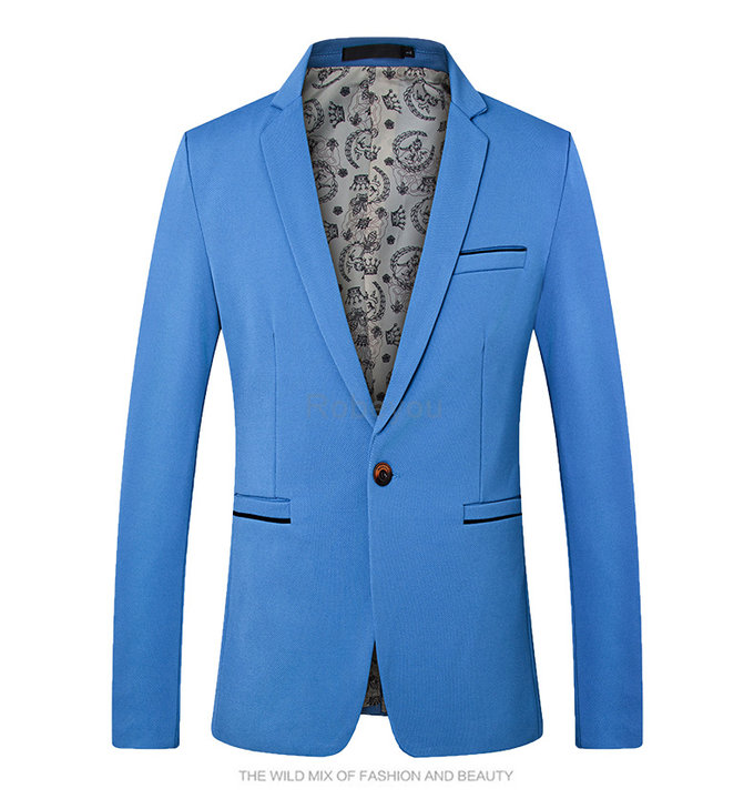 Et automne hommes costume mode blazer slim fit printemps